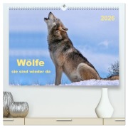 Cover-Bild zum Titel 'Wölfe - sie sind wieder da (hochwertiger Premium Wandkalender 2026 DIN A2 quer), Kunstdruck in Hochglanz' von 'Peter Roder'