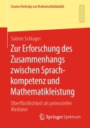 Cover-Bild zum Titel 'Zur Erforschung des Zusammenhangs zwischen Sprachkompetenz und Mathematikleistung' von 'Sabine Schlager'