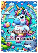 Cover-Bild zum Titel 'Göttliche Einhörner (Wandkalender 2026 DIN A2 hoch), CALVENDO Monatskalender' von 'Nico Bielow'