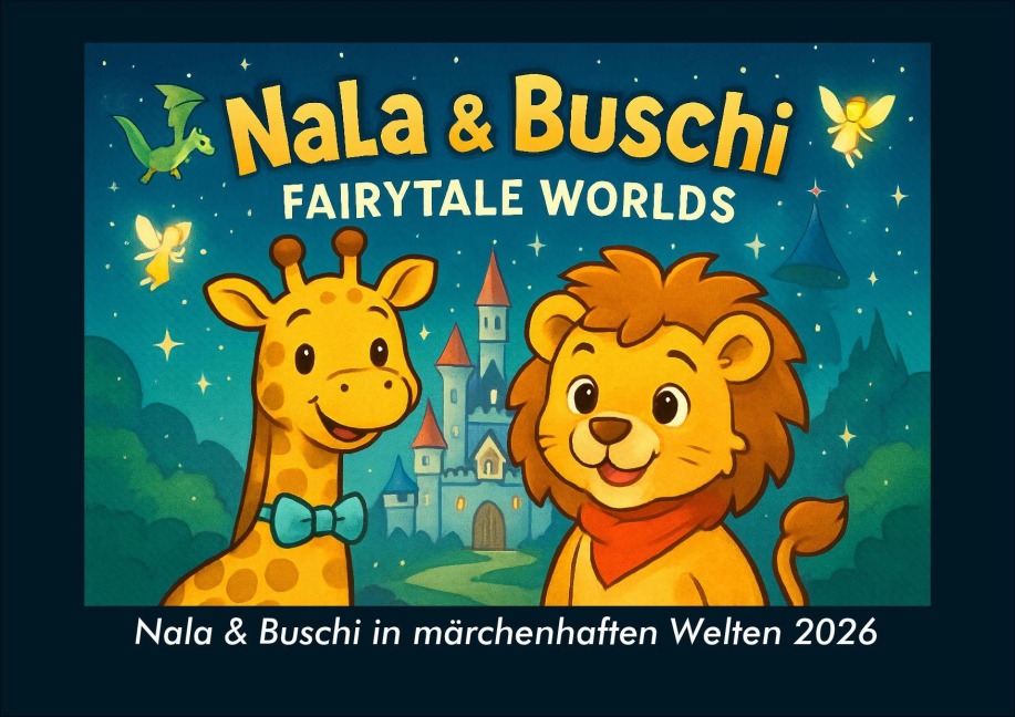 Nala & Buschi in märchenhaften Welten 2026 Fotokalender DIN A4 - Kevin Heber, Tobias Schmitt