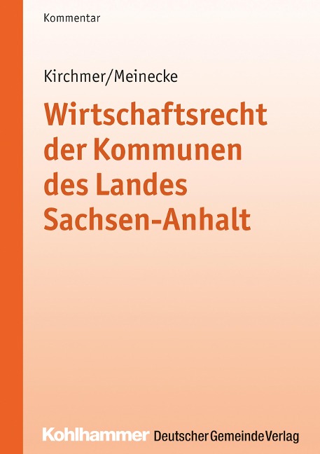 Wirtschaftsrecht der Kommunen des Landes Sachsen-Anhalt - Manfred Kirchmer, Claudia Meinecke
