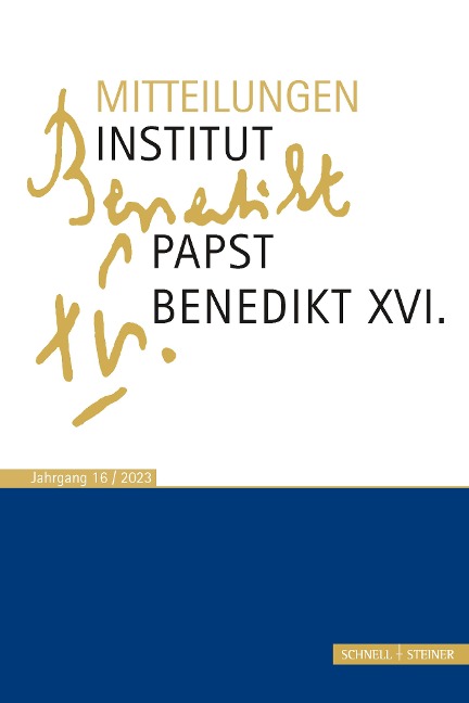 Mitteilungen Institut Papst Benedikt XVI. - 