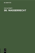 Cover-Bild zum Titel '98. Wasserrecht' von 'Georg Ziegler'