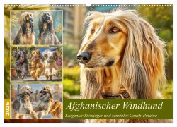 Afghanischer Windhund. Eleganter Sichtjäger und sensibler Couch-Potatoe (Wandkalender 2026 DIN A2 quer), CALVENDO Monatskalender - Rose Hurley