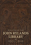Cover-Bild zum Titel 'Bulletin of the John Rylands Library 101/1' von 'Fred Schurink'