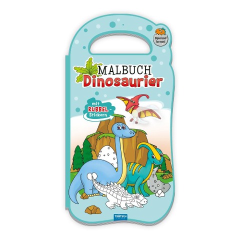 Trötsch Malbuch mit Rubbelstickern Dinosaurier - 