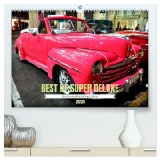 Cover-Bild zum Titel 'Best of Super Deluxe - Fords erstes Nachriegscabrio (hochwertiger Premium Wandkalender 2026 DIN A2 quer), Kunstdruck in Hochglanz' von 'Henning von Löwis of Menar'