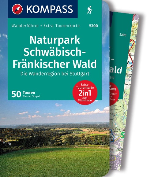 KOMPASS Wanderführer Naturpark Schwäbisch-Fränkischer Wald, Die Wanderregion bei Stuttgart, 50 Touren mit Extra-Tourenkarte - Werner Sippel