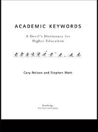 Academic Keywords - Cary Nelson, Stephen Watt