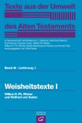 Cover-Bild zum Titel 'Weisheitstexte I' von 'Willem H. Ph. Römer, Wolfram Von Soden'