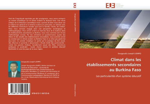 Climat dans les établissements secondaires au Burkina Faso - Dougoudia Joseph Lompo
