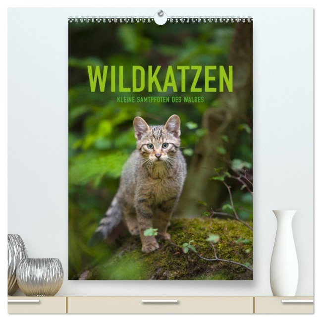 Wildkatzen - Kleine Samtpfoten des Waldes (hochwertiger Premium Wandkalender 2026 DIN A2 hoch), Kunstdruck in Hochglanz - Christina Krutz