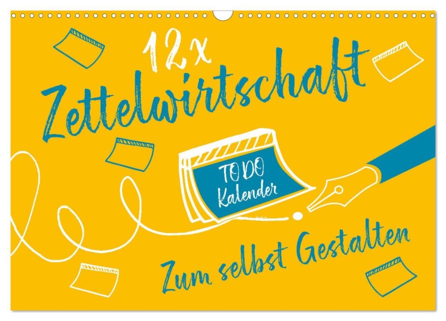 12 x Zettelwirtschaft - Bastelkalender (Wandkalender 2026 DIN A3 quer), CALVENDO Monatskalender - ROTH-Design ROTH-Design