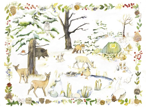 Adventskalender "Tiere am Winterteich" - 