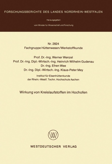 Wirkung von Kreislaufstoffen im Hochofen - 