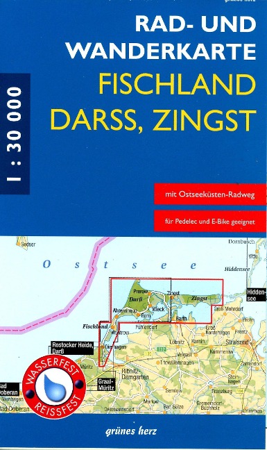 Rad- und Wanderkarte Fischland, Darß, Zingst - 