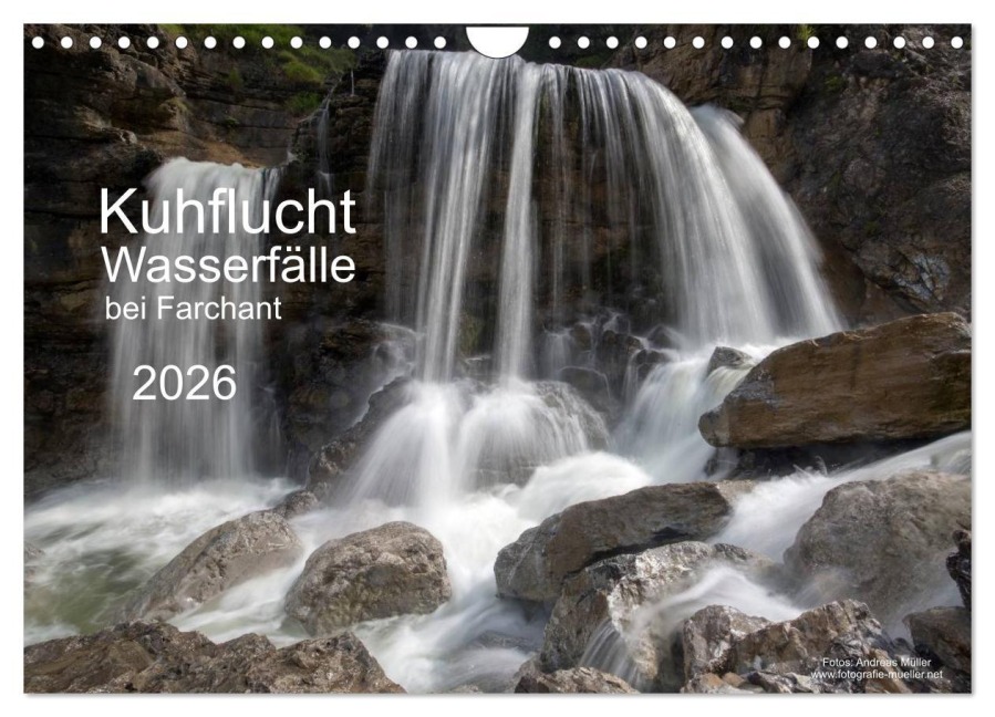 Kuhflucht Wasserfälle bei Farchant (Wandkalender 2026 DIN A4 quer), CALVENDO Monatskalender - Andreas Müller