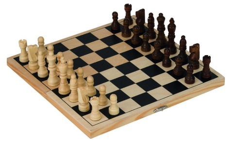 Schachspiel in Holzklappkassette - 