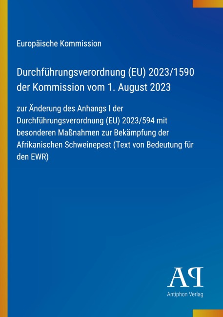 Durchführungsverordnung (EU) 2023/1590 der Kommission vom 1. August 2023 - Europäische Kommission