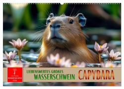 Cover-Bild zum Titel 'Capybara - liebenswertes großes Wasserschwein (Wandkalender 2026 DIN A2 quer), CALVENDO Monatskalender' von 'Peter Roder'