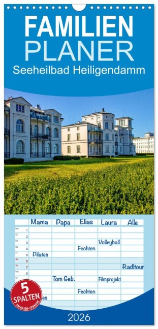 Familienplaner 2026 - Seeheilbad Heiligendamm mit 5 Spalten (Wandkalender, 21 x 45 cm) CALVENDO - Holger Felix