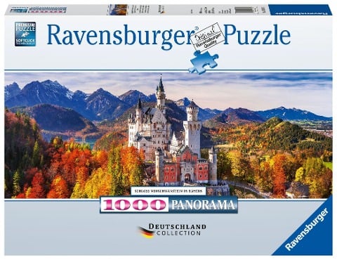 Schloss in Bayern. Panorama Puzzle 1000 Teile - 