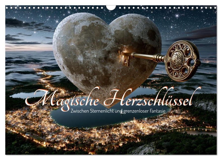 Magische Herzschlüssel. Zwischen Sternenlicht und grenzenloser Fantasie (Wandkalender 2027 DIN A3 quer), CALVENDO Monatskalender - Hanna Wagner