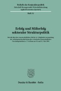 Cover-Bild zum Titel 'Erfolg und Mißerfolg sektoraler Strukturpolitik.' von '/'