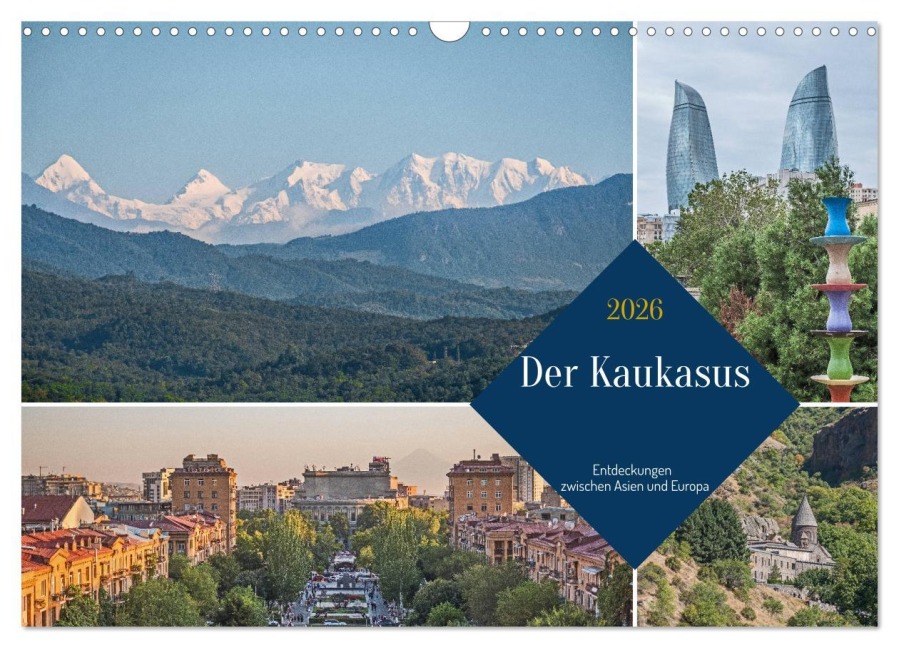 Der Kaukasus - Entdeckungen zwischen Asien und Europa (Wandkalender 2026 DIN A3 quer), CALVENDO Monatskalender - Thomas Leonhardy