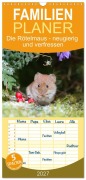 Cover-Bild zum Titel 'Familienplaner 2027 - Die Rötelmaus - neugierig und verfressen mit 5 Spalten (Wandkalender, 21 x 45 cm) CALVENDO' von 'Angela Merk'