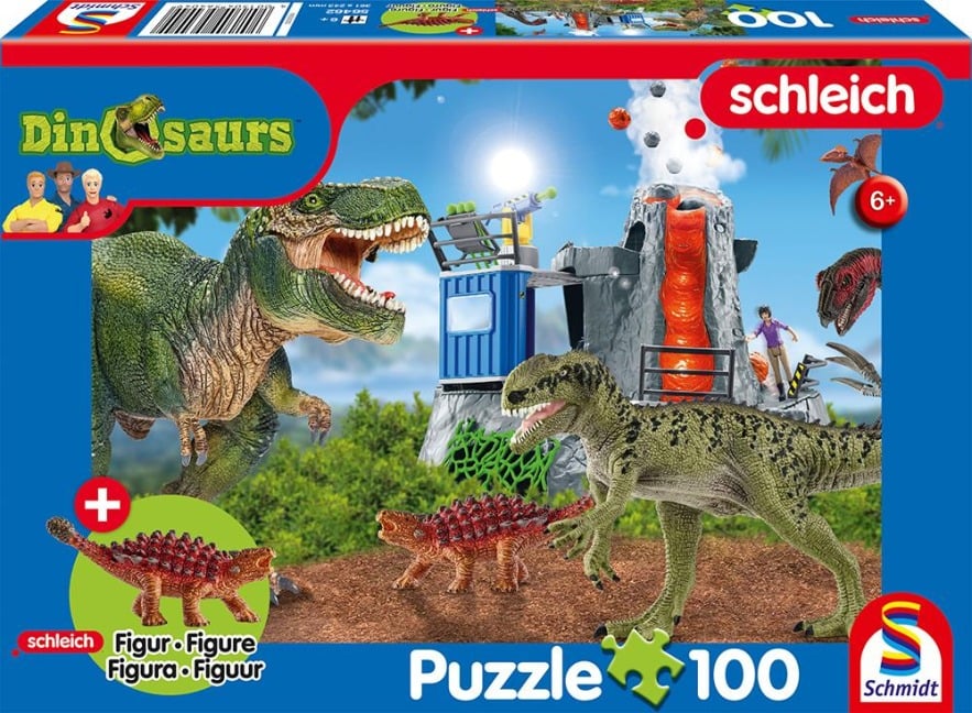 Dinosaurs, Dinosaurier der Urzeit, 100 Teile, mit Add-on (eine Original Figur Saichania, mini) - 