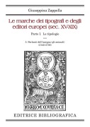 Cover-Bild zum Titel 'Le marche dei tipografi e degli editori europei (sec. XV-XIX)' von 'Giuseppina Zappella'