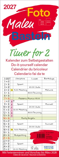 Foto-Malen-Basteln Timer for 2 2027 - 