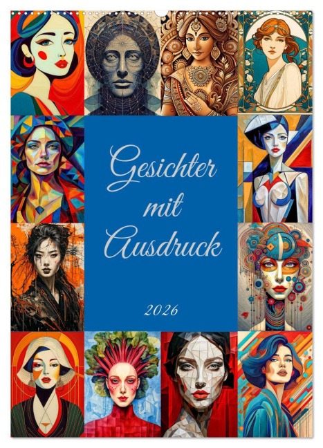 Gesichter mit Ausdruck (Wandkalender 2026 DIN A2 hoch), CALVENDO Monatskalender - Werner Braun