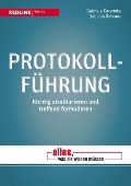 Cover-Bild zum Titel 'Protokollführung' von 'Gabriele Cerwinka, Gabriele Schranz'