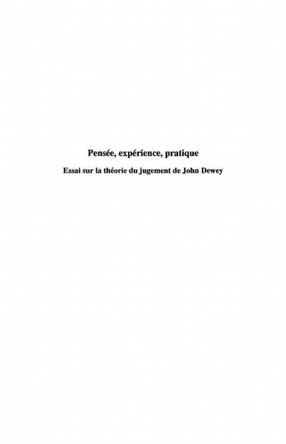 Pensee experience pratique - Frega Roberto