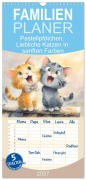 Cover-Bild zum Titel 'Familienplaner 2027 - Pastellpfötchen. Liebliche Katzen in sanften Farben mit 5 Spalten (Wandkalender, 21 x 45 cm) CALVENDO' von 'Rose Hurley'