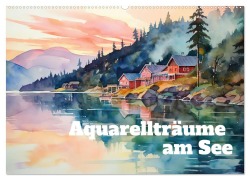 Cover-Bild zum Titel 'Aquarellträume am See (Wandkalender 2026 DIN A2 quer), CALVENDO Monatskalender' von 'Ally Bee'