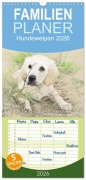 Cover-Bild zum Titel 'Familienplaner 2026 - Hundewelpen 2026 mit 5 Spalten (Wandkalender, 21 x 45 cm) CALVENDO' von 'Andrea Redecker'