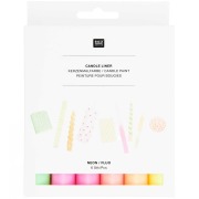 Cover-Bild zum Titel 'Candle liner Set Neon, 6-tlg Neongelb, Neonorange, Neonrot, Neonrosa, Neonpink, Neongrün' von ''
