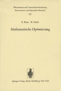 Mathematische Optimierung - W. Oettli, E. Blum