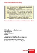 Cover-Bild zum Titel 'Abendvolkshochschulen' von ''