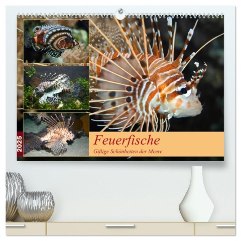 Feuerfische - Giftige Schönheiten der Meere (hochwertiger Premium Wandkalender 2025 DIN A2 quer), Kunstdruck in Hochglanz - B. Mielewczyk