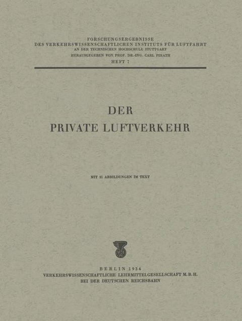 Der private Luftverkehr - Carl Pirath