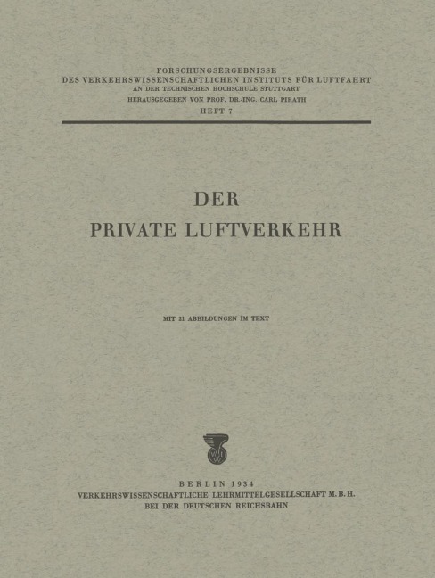 Der private Luftverkehr - Carl Pirath