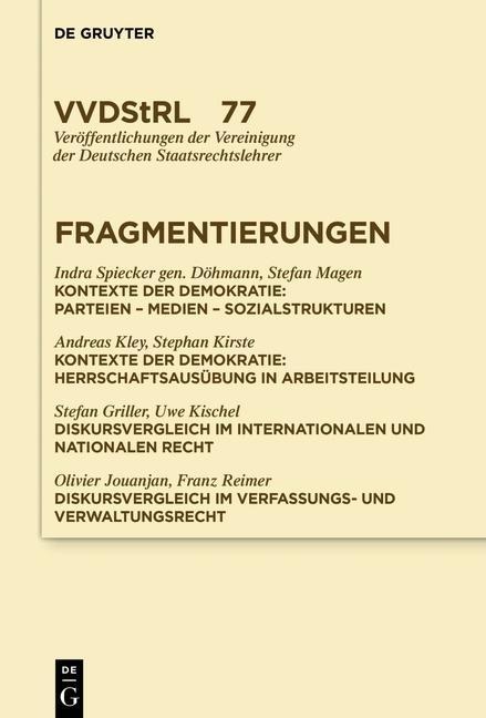 Fragmentierungen - Indra Spiecker gen. Döhmann, Stefan Magen, Andreas Kley, Et. Al.