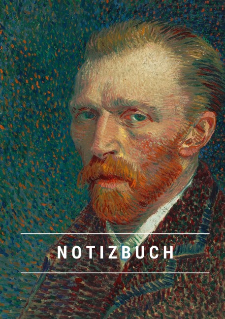 Notizbuch klein A5 Blanko - Notizheft 44 Seiten 90g/m² - Softcover Vincent van Gogh "Selbstporträt 1887" - FSC Papier - Notizbuch A5, Notebook A5, Notizheft A5