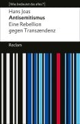 Cover-Bild zum Titel 'Antisemitismus. Eine Rebellion gegen Transzendenz' von 'Hans Joas'