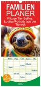Cover-Bild zum Titel 'Familienplaner 2027 - Witzige Tier-Selfies. Lustige Portraits aus der Tierwelt mit 5 Spalten (Wandkalender, 21 x 45 cm) CALVENDO' von 'Rose Hurley'