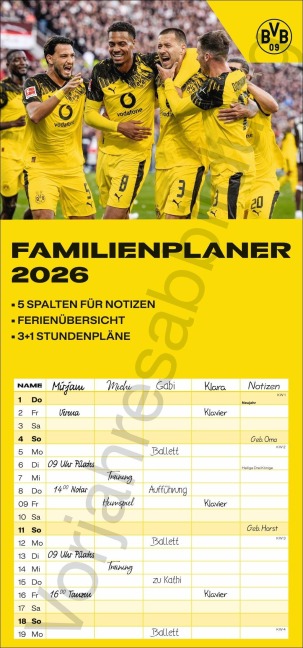 BVB Familienplaner 2027 - 